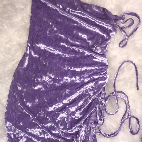 Beautiful sexy velour mini dress size small - Picture 5 of 16